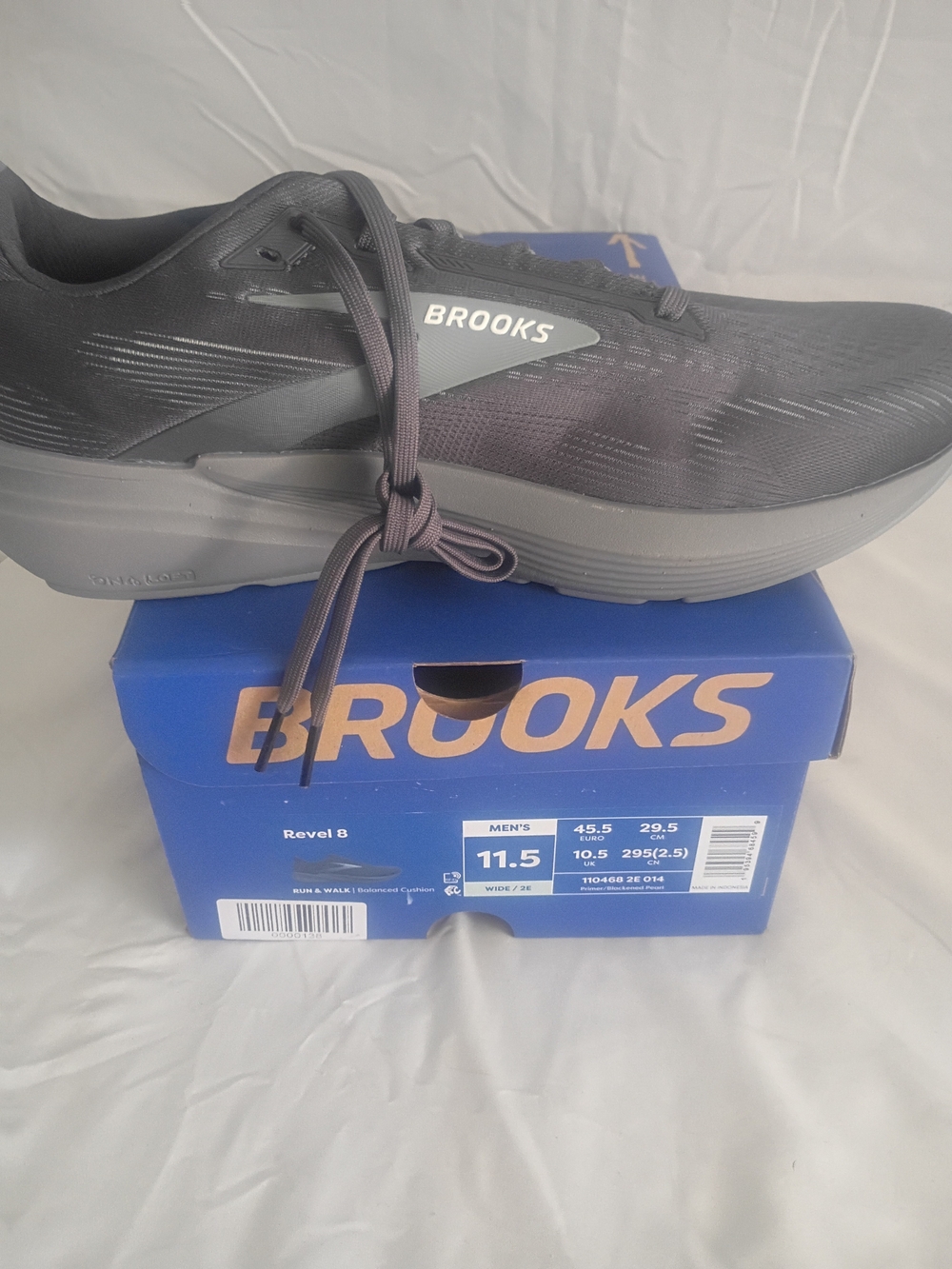 Brooks Men's Revel 8 Running Shoe - Charcoal Black
